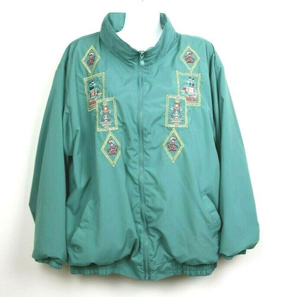 Aldolfo Sport Womens Jacket Full Zip Long Sleeve
